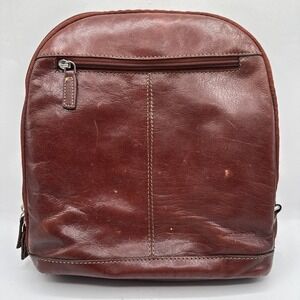 Jack Georges Voyager Leather Small Backpack Unisex Convertible Bag Adjustable